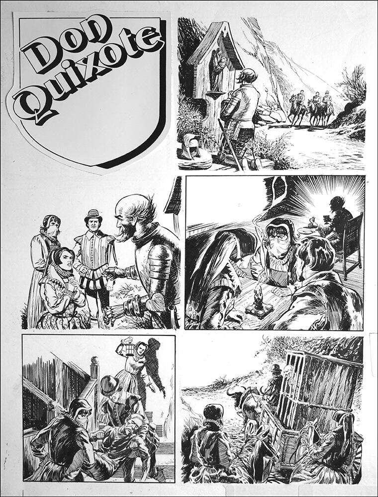 Don Quixote - Caged (TWO pages) art by Bill Baker