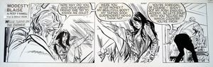 Modesty Blaise daily strip 6437 art by Neville Colvin