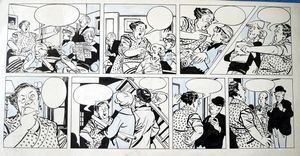 The Flutters daily strip (Unpublished) art by Neville Colvin
