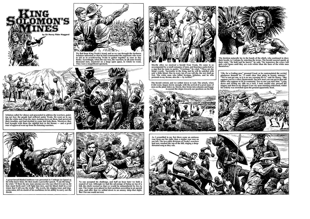 King Solomon's Mines Pages 19 and 20 (two pages) art by Cecil Doughty