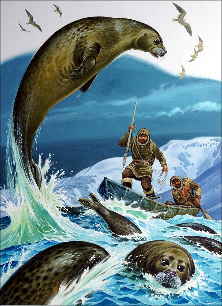 Seal Hunters art by Bernard Long