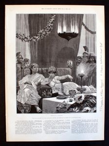 Cleopatra: Pearls in the Vinegar art by Richard Caton Woodville Jr