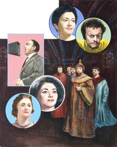 Famous Opera Singers art by Ralph Bruce