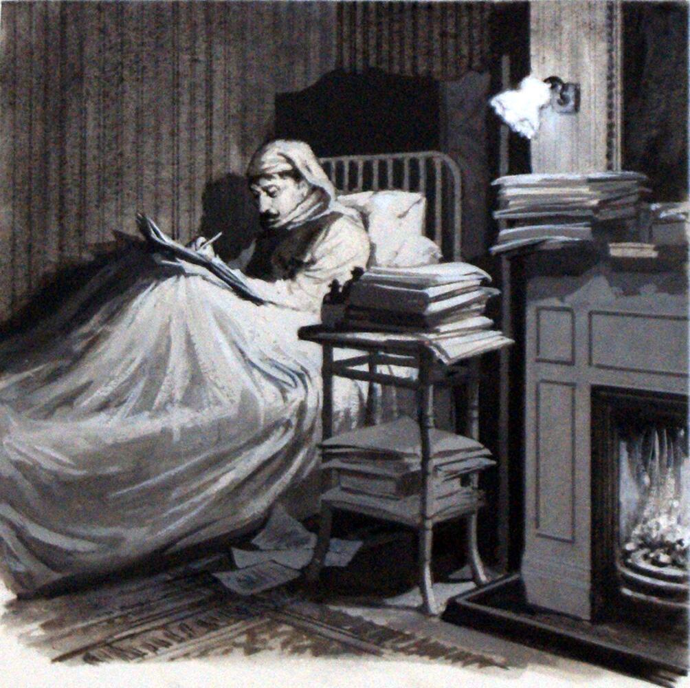 Marcel Proust at work art by Ralph Bruce