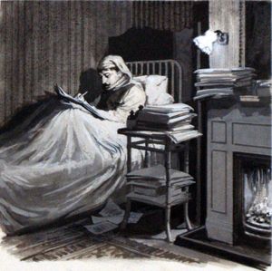 Marcel Proust at work art by Ralph Bruce