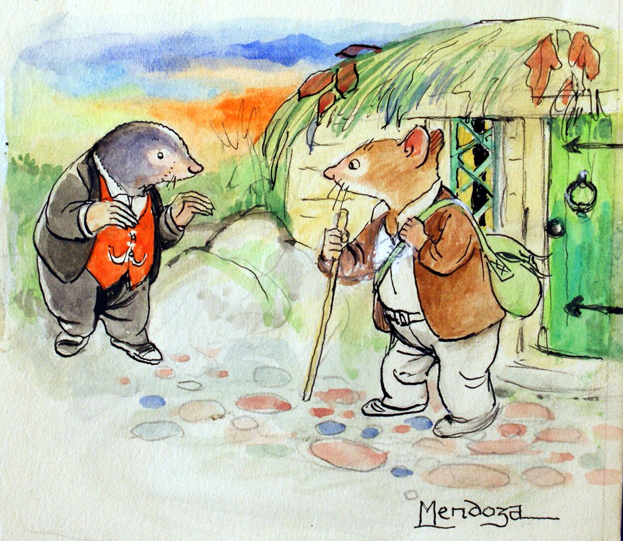 The Wind in the Willows: Ratty and Mole Meet art by Philip Mendoza