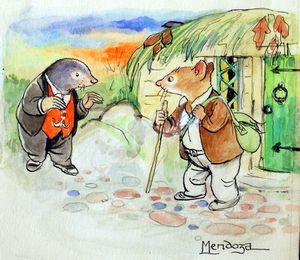 The Wind in the Willows: Ratty and Mole Meet art by Philip Mendoza