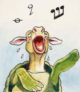 The Mock Turtle Sings: Alice in Wonderland 61 art by Philip Mendoza