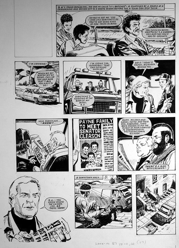 The A-Team: No Answer (TWO pages) art by Barrie Mitchell