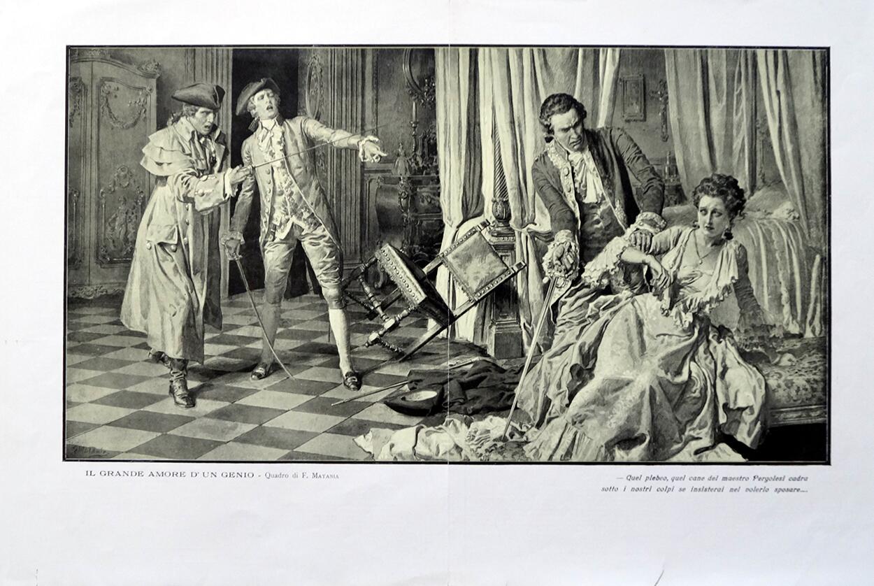 Scena Illustrata - Pergolesi art by Fortunino Matania