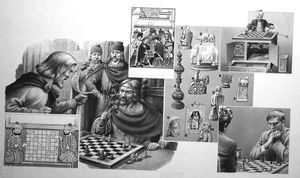 Chess - A Peaceful Way to Fight a War art by Patrick Nicolle