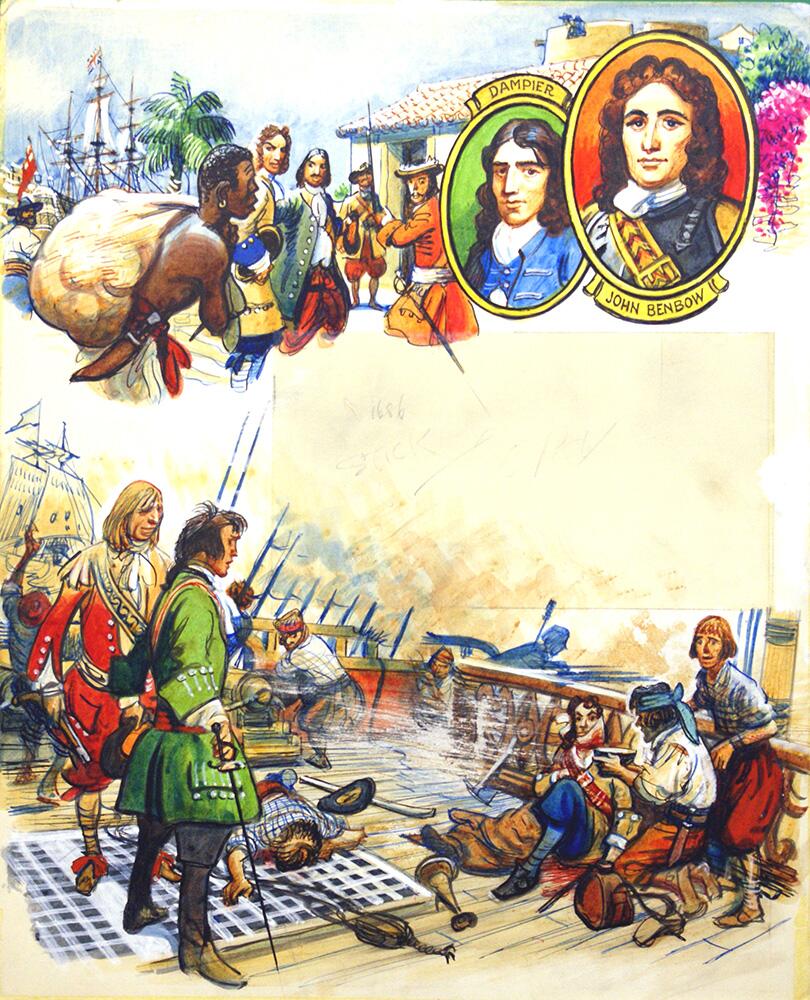Admiral John Benbow and William Dampier art by Eric Parker