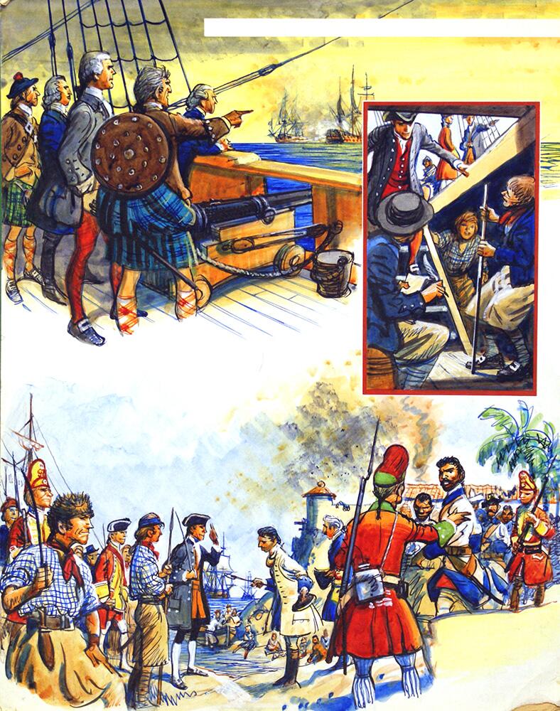 Fights Against France and Spain art by Eric Parker