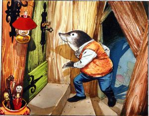 Mole Answers his Front Door art by Nadir Quinto
