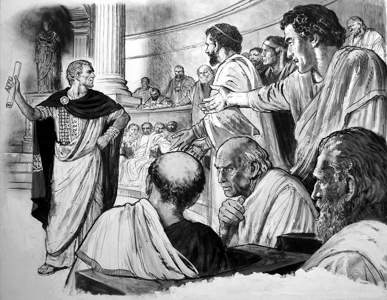 Beware The Ides of March art by Clive Uptton