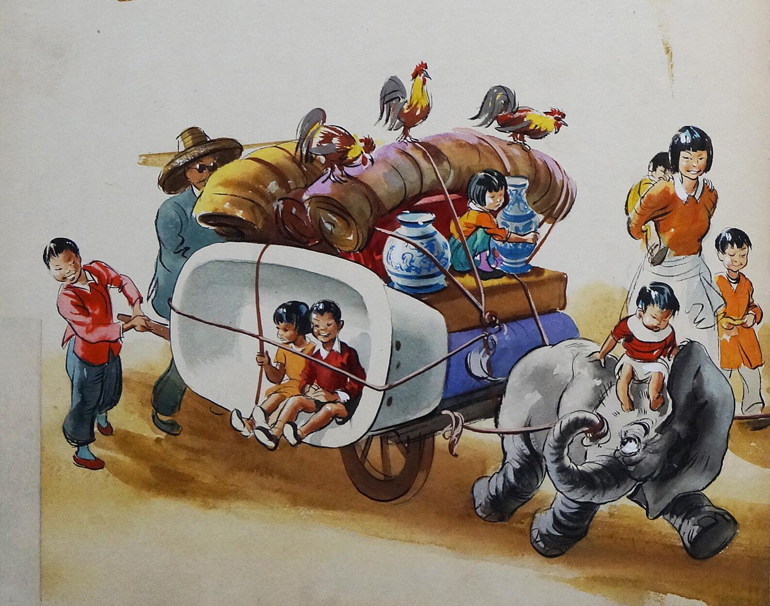 Ming Vase Transport art by John Worsley