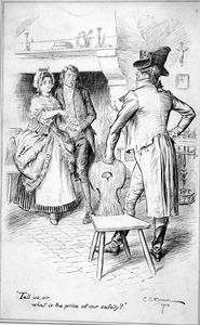 Tell Us Sir, What is the Price of our Safety? art by Charles Edmund Brock