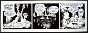 Modesty Blaise Daily Strip #8425 art by Enric Badia Romero