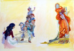 Snow White - The Evil Queen In A Rage art by Gwen Green