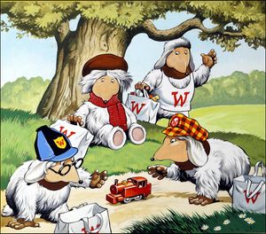 The Wombles - Model Train art by Jesus Blasco
