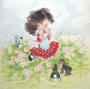 A Little Girls Prayer art by Mary A Brooks