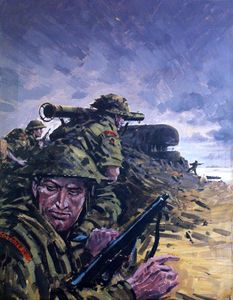 Battle Picture Library cover #1225  'Silence the Guns' art by Graham Coton
