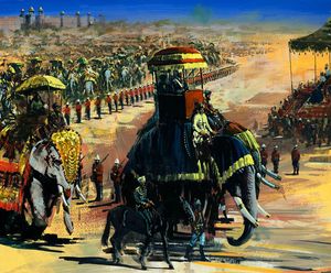 The Last Great Durbar in June 1911 art by Graham Coton