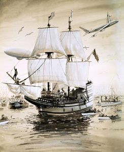 The Mayflower Sails Again art by Graham Coton