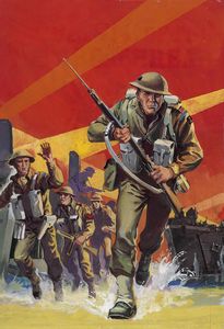 War Picture Library cover #82  'Floating Coffins' art by Nino Caroselli