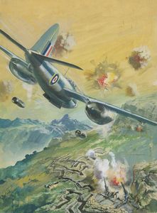 War Picture Library cover #70  'The Whispering Death' art by Giorgio De Gaspari