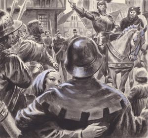 Noblemen Recruiting Soldiers art by Cecil Doughty