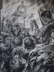 The Great Fire of London art by Cecil Doughty