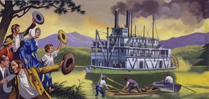 The Santa Fe Trail art by Ron Embleton