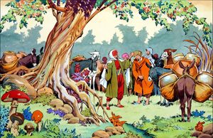 Ali Baba: Caravan in the Woods art by Juan Gonzalez Alacreu