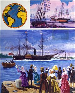 RMS Britannia art by Harry Green