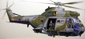 Aerospatiale Puma HC2 art by Keith Fretwell