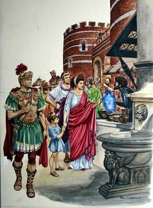 A Roman Market art by Peter Jackson