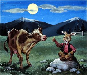 Brer Rabbit and the Cow art by Virginio Livraghi
