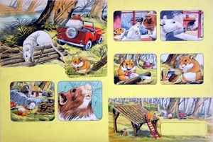 Riverbank Tales: Building Shelter art by Eric Kincaid