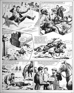 Agent of the Queen - Final Chase (TWO pages) art by Bill Lacey