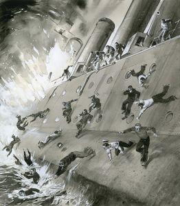 Shipwreck! Aflame in the Firth art by Angus McBride