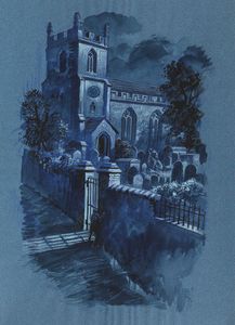 A Tale of Two Cities - in the grave yard art by Ron Embleton