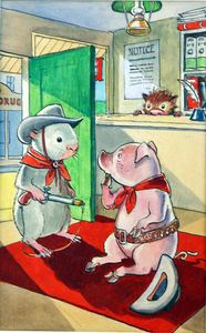 Gulliver Guinea-Pig: Pig Arrested art by Philip Mendoza