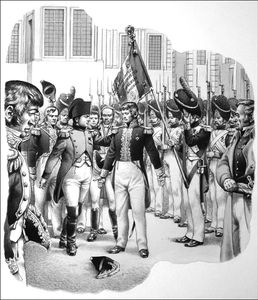 Napoleon Bids Farewell art by Patrick Nicolle