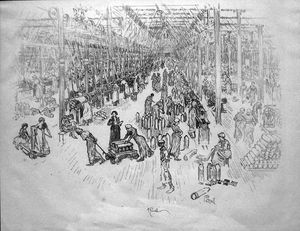 The Munitions Factory art by Joseph Pennell