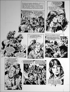 Robin of Sherwood: My Lord Menancorde (TWO pages) art by Mike Noble