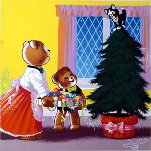 Teddy Bear: Christmas Tree art by William Francis Phillipps