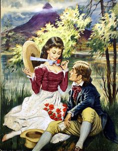 Robbie Burns A Red Red Rose art by Edwin Phillips