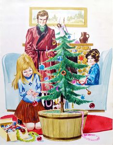 Decorating The Tree art by Jose Ortiz