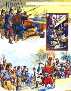 Fights Against France and Spain art by Eric Parker